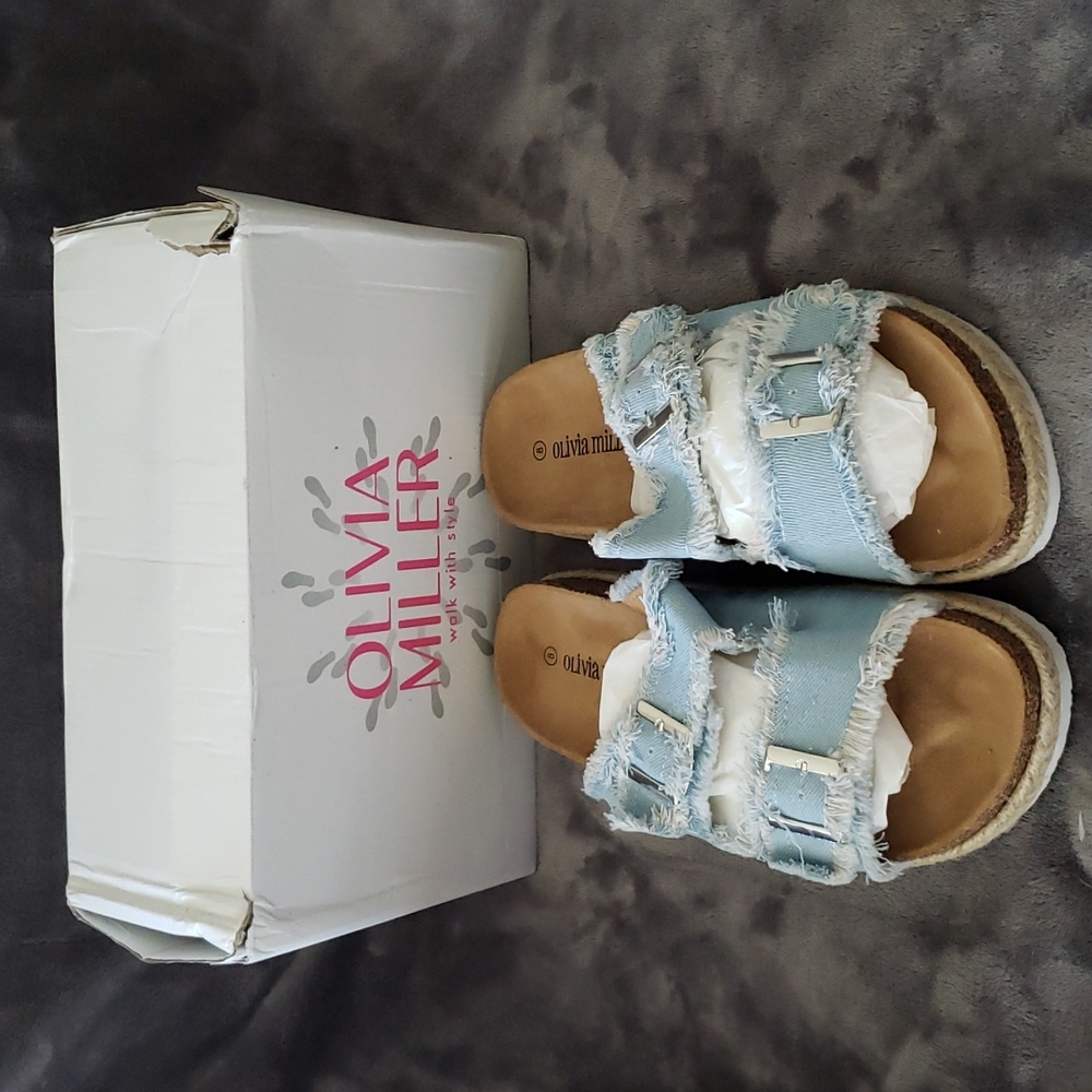Denim sandals